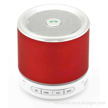 Mini Metal Cylinder Bluetooth Speaker with MP3 TF USB Mic 500mAh Aux (Bn-109)